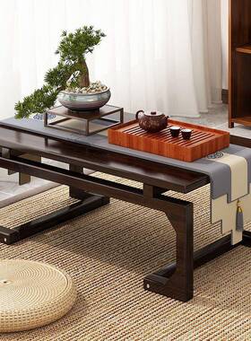 中式茶几客厅家用小茶台榻子榻米泡SMQ茶桌卧矮桌室飘窗小阳台坐