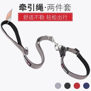 Leather Dog Collars Pet Tag Collar Leash Lead For Large Dogs