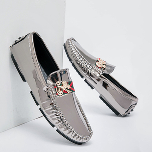 Fashion ndy Loafers Italian Leather Men Genuine Caus Stylish