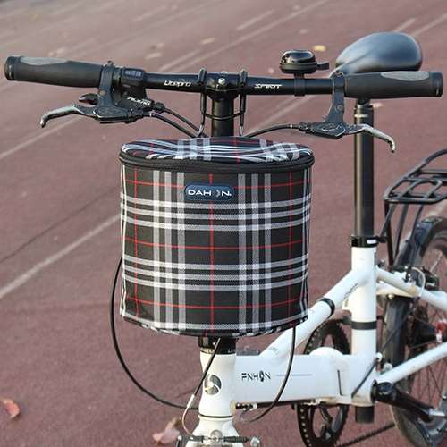 新品2021新款电动自r行车前车筐车篮摺叠车帆布车篓挂篮单车菜篮