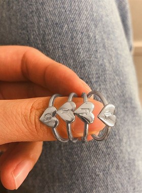 All-match street beater, simple 26-letter alloy set ring