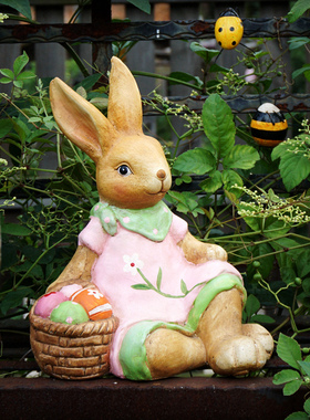 好货Garden bunny ornamenBts Halloween egg rabbit decoration