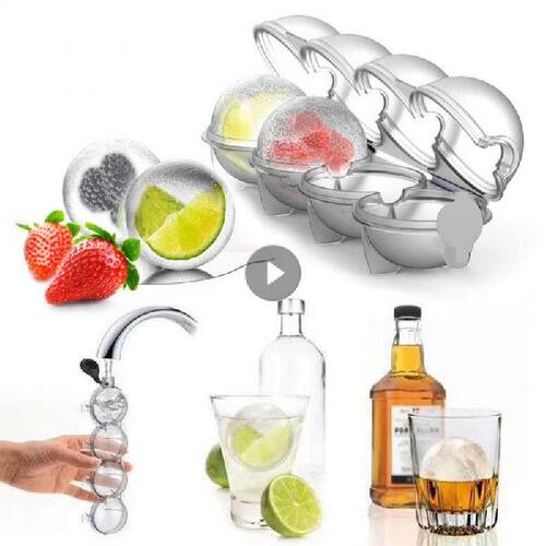 好货4 Cavity Ice Cubes Maker Form For Ice Ball Ice Molds