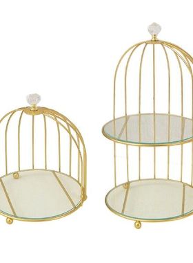 Nordic Style Jewelry Holder ntique Stnd Shelf Bird Cge