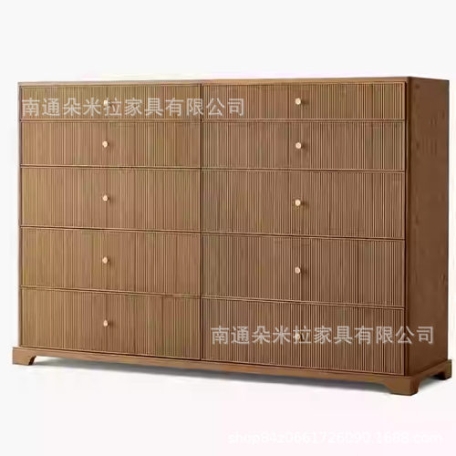 美式RH实木复古斗柜卧室玄关
