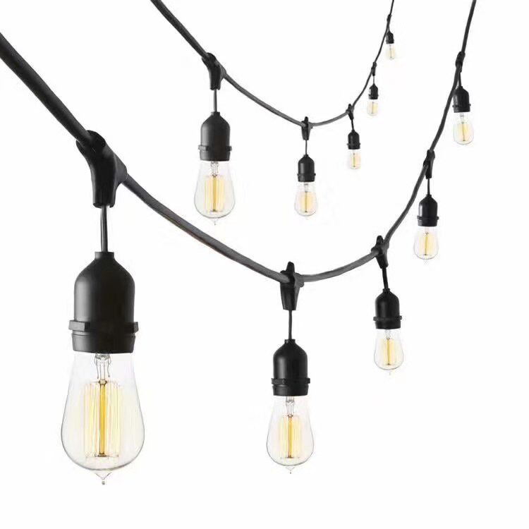 新款户外防水太阳能灯串 S14灯丝灯泡LED灯串 欧式庭院装饰灯