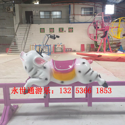 现货儿童景区农庄无需用电轨道车小猪快跑龟兔比赛游乐园网红设备
