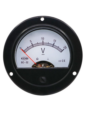 KDSI供应 指针式直流电压表BO-52 DC20V 圆形开孔车载仪表