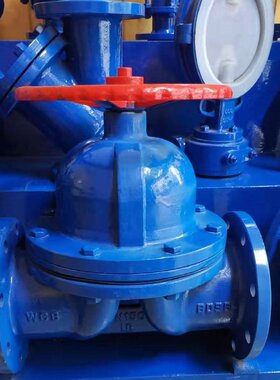 G41F46-10P不锈钢法兰衬氟隔膜阀DN250 G41F46模压工艺衬里隔膜阀