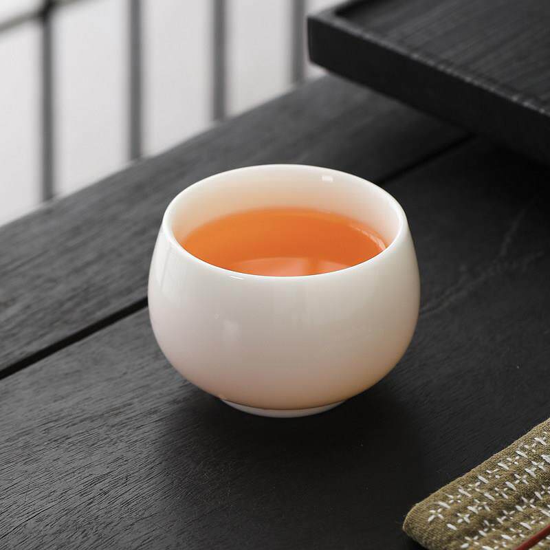 180种大号主人冰种玉瓷玉杯亮光冰瓷茶杯高端白瓷功夫茶具专男士
