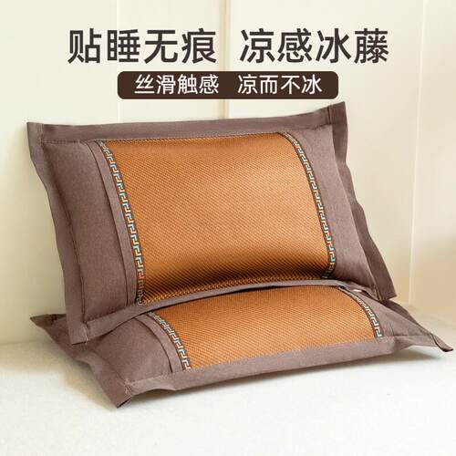 全麦皮壳枕头枕芯夏护天季荞冰凉丝席枕颈椎助睡眠专YL-NYLQM用硬