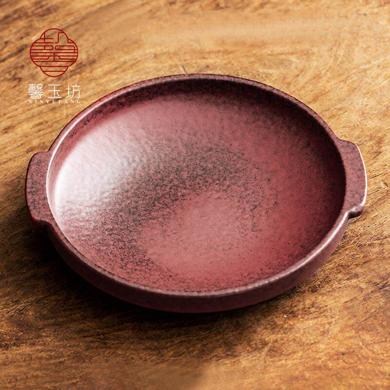 耐温陶瓷围烤盘电陶炉炭炉用23-294煎牛排户高外炉烤肉烘茶醒茶提