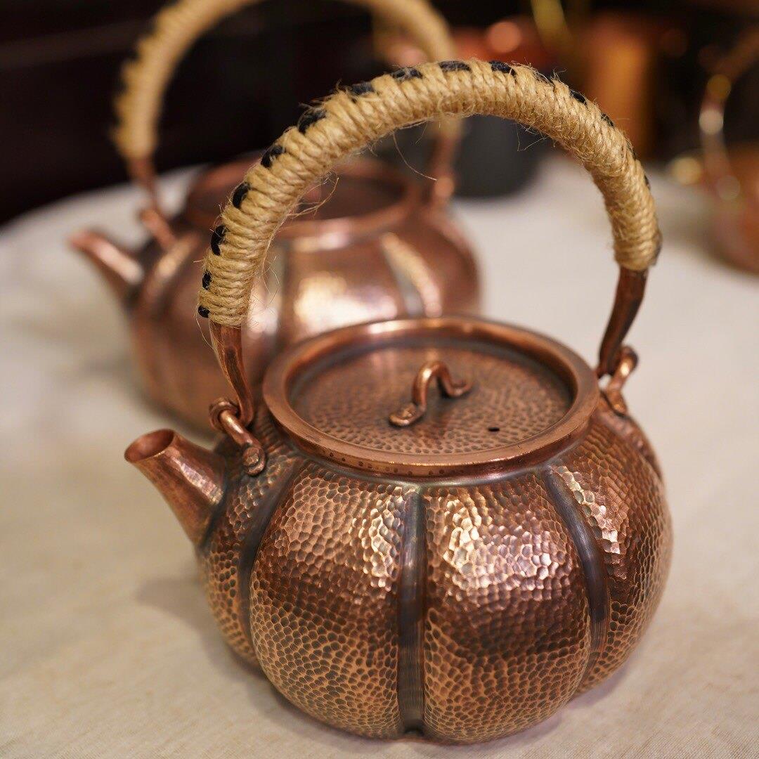 YUK南瓜泡壶铜壶水壶田茶壶手工铜壶丘麦棠紫铜纯手工 茶壶烧茶器