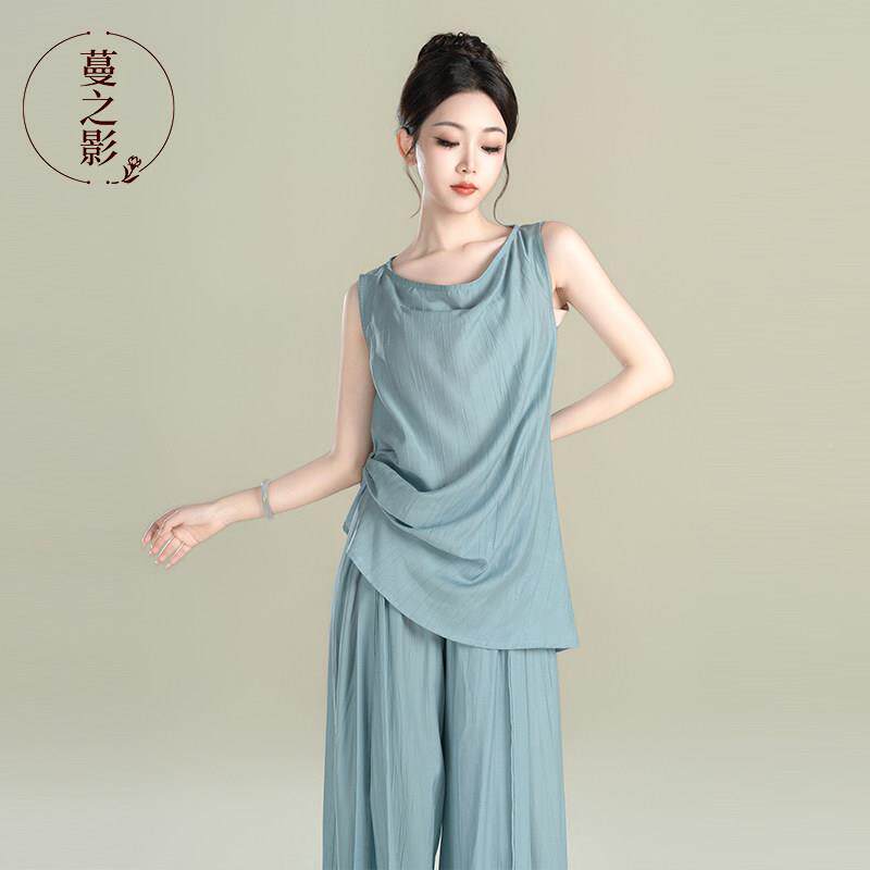 蔓练之袖影现代舞功服舞蹈生日常穿夏季可无舞蹈上衣古M247+165典