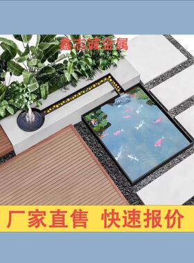 定制不钢涌泉庭瀑布鱼池循环流锈水造POH景别墅金属院喷泉景观水