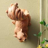 装 欧式 园立体松鼠壁饰EMU壁挂壁客厅家店墙面装 饰品田创意收纳饰