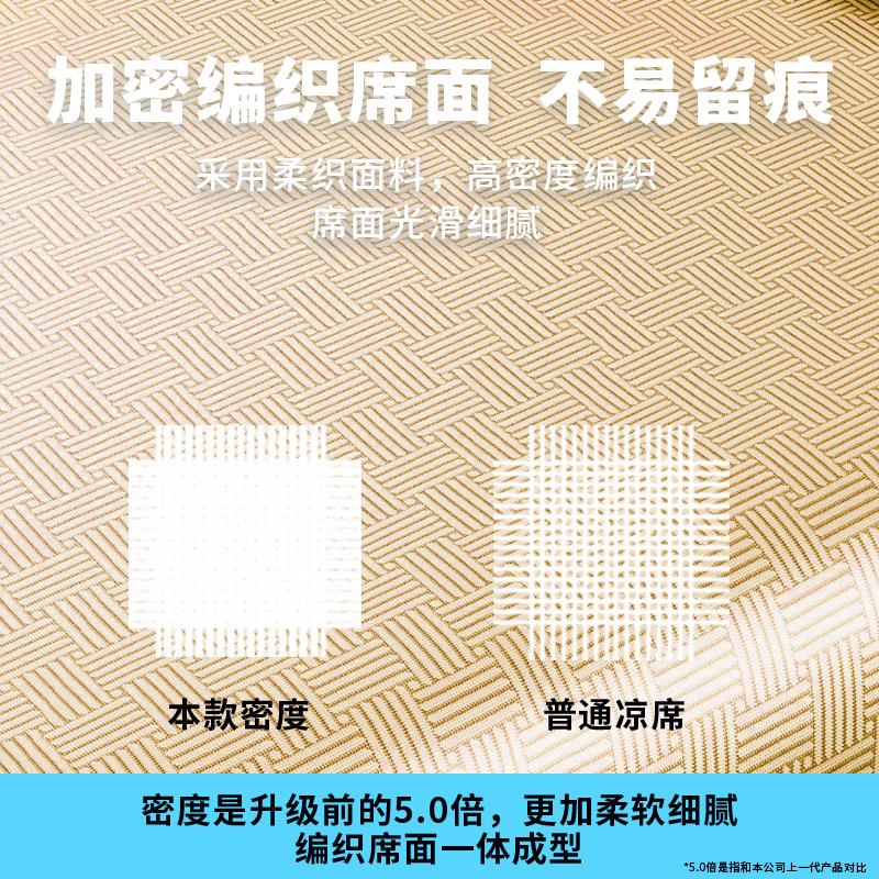 叠学生宿舍夏季冰丝凉席用三件套LX86+LX8防滑菌可折空调抗凉席家
