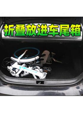 亲自行车母子20变速童车碟煞妈妈带小孩折叠BK20围栏子叠安寸全折