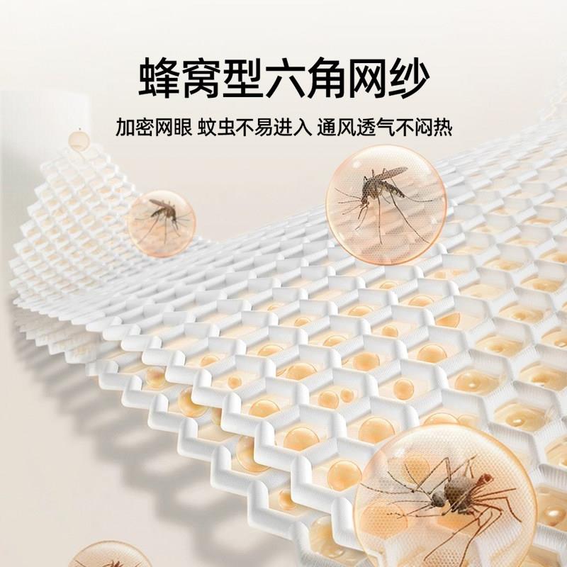 婧麒圆顶2蚊帐家用吊顶Cwz21437式安米装20免6新款夏天卧室18加密