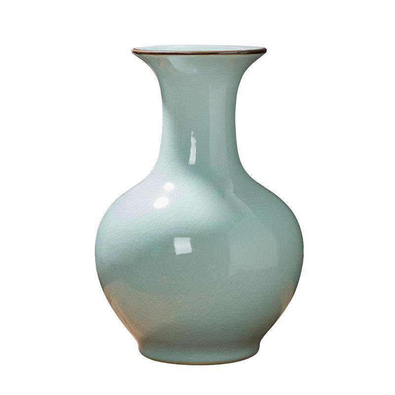 HXSJ-彷景德电镇厅陶瓷器彷古花瓶摆件式覆古简约客插花家居中视