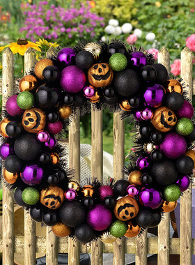 Halloween Decoration Halloween Pumpkin Wreath Ghost Scallion