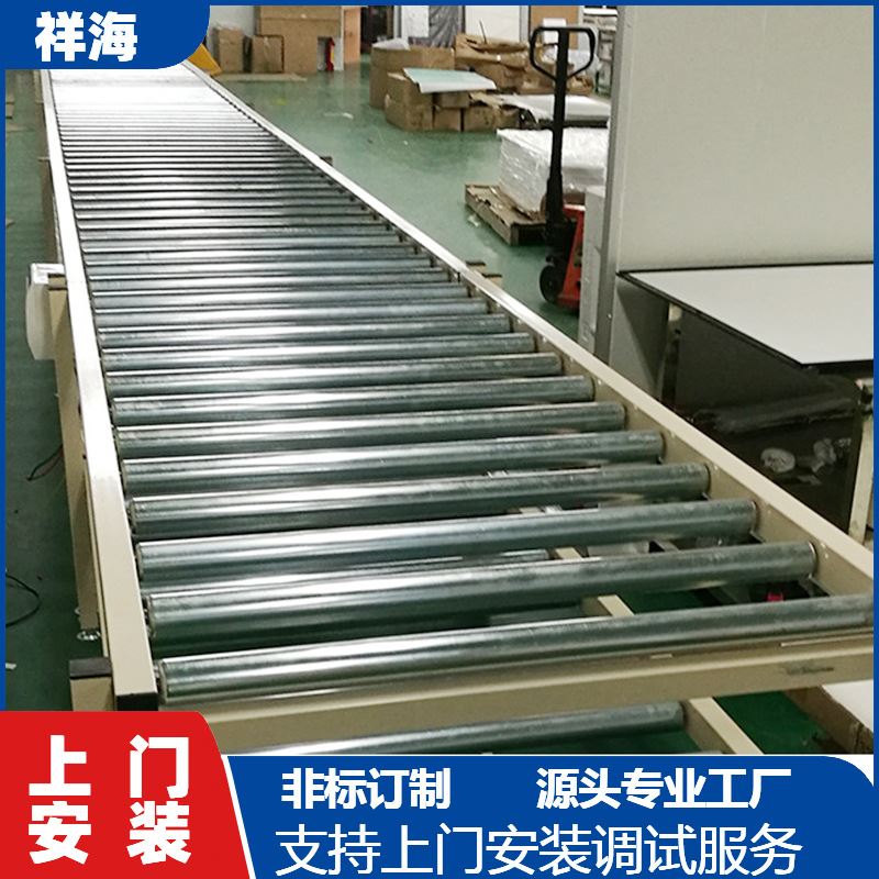 无动力滚筒生产线不锈钢滚筒线流水线仓储自动搬运卸货滑梯输送机