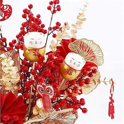 6Pcs Lucky Cat Ornaments Chinese Style Home Decorations
