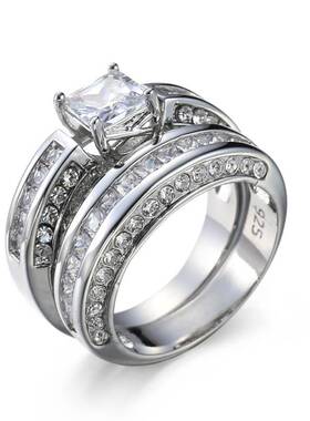 极速Pink Zircon Set Ring  Diamond Ring