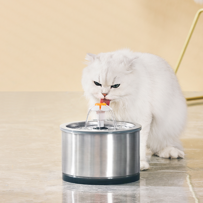 不锈钢猫饮水机循环活水流动宠物喝水神器狗喂水器过滤喷泉不湿嘴