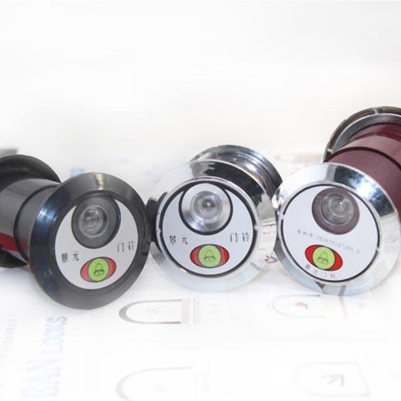 景元步阳猫眼带门铃通用老式防盗门一体门镜猫眼二合一多功能35