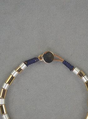 极速RA  镀金 金色拉丝银珠 个性 时尚 手錬 ins