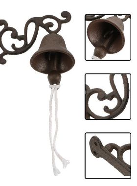 Bell Doorbell Iron Cast Door Shaking Manually Wall Rustic