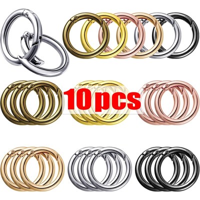 10pcs Metal O Ring Spring Clasps for DIY Jewelry Openable Ro