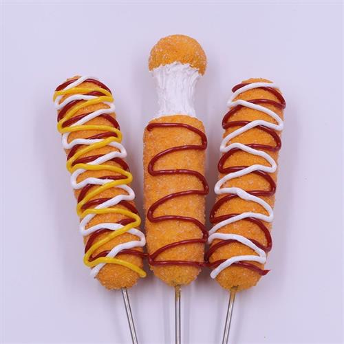 仿真韩国芝士棒拉丝棒模型食物食品模型仿真热狗棒模型