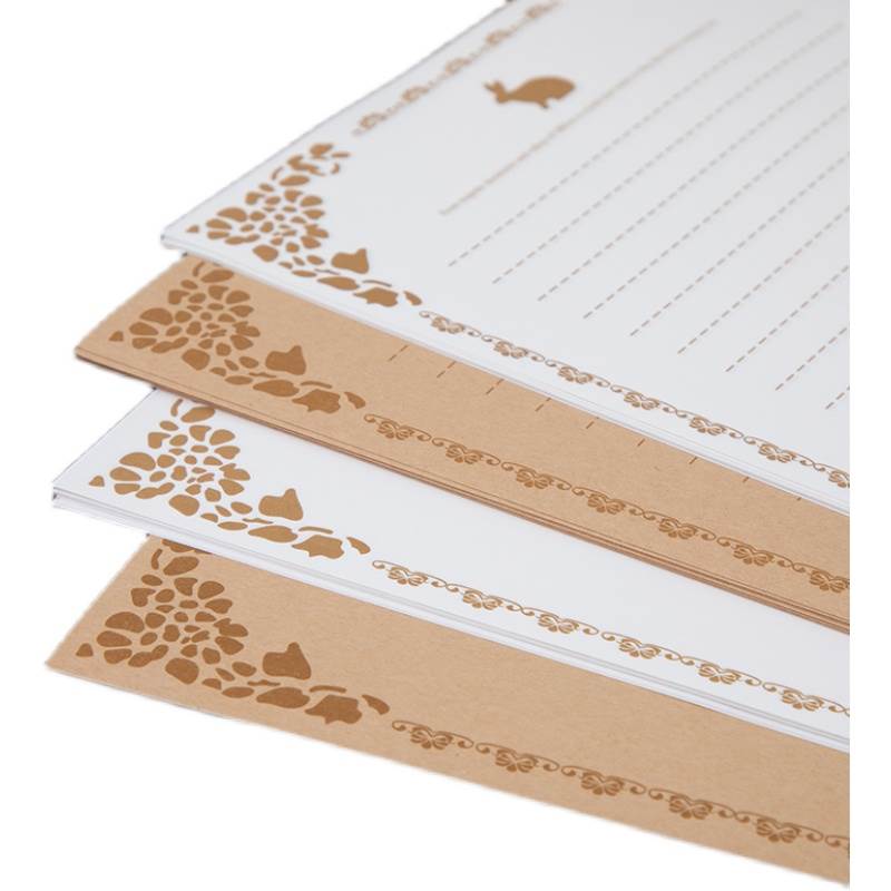 【100张装】牛皮信纸信封套装写信情书手写高级古风文艺精致日系