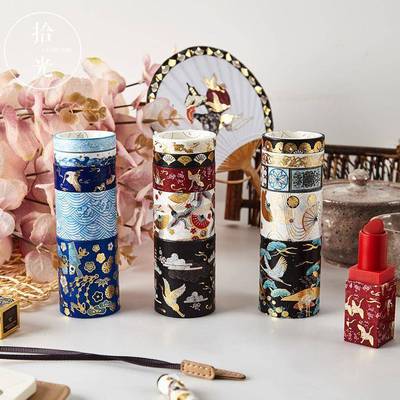 极速5 Pcsset Decorative Retro Divine Gold Washi Tape Set