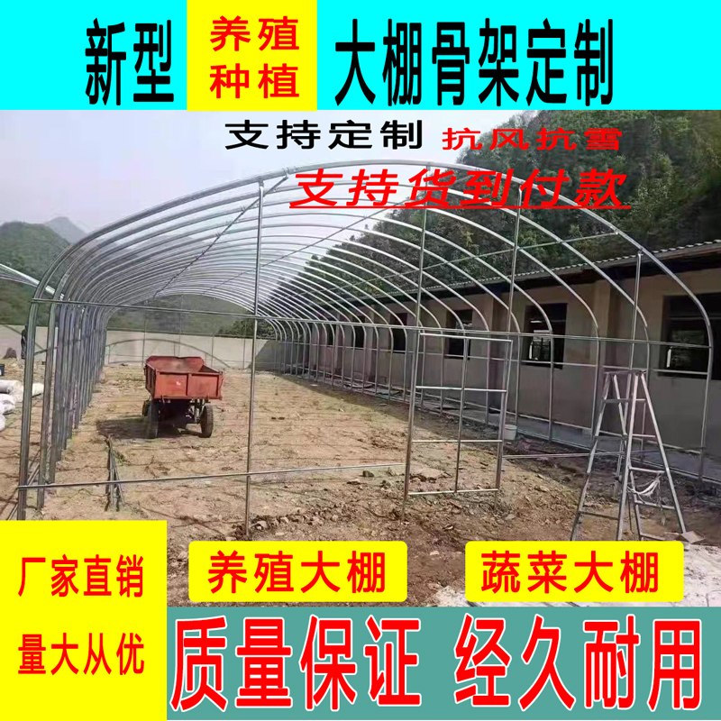 促养殖大棚钢管骨架椭圆管钢架温室大棚养猪养羊养鸡场鸡舍鸡棚全