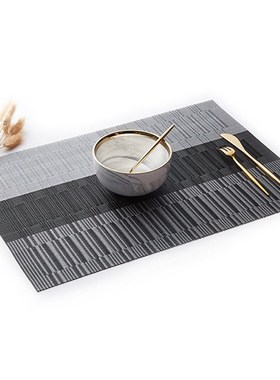Placemats for Dining Table PVC Bamboo Pattern Table Mats Mul