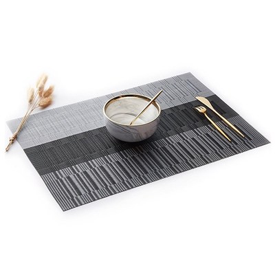 Placemats for Dining Table PVC Bamboo Pattern Table Mats Mul