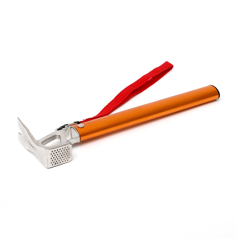 户外野营帐篷羊角锤不锈钢头天幕露营起钉器铝合金地钉锤铝柄榔头