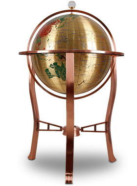 极速铜地球仪摆件大号办公室落地装饰纯铜工艺品公司开业礼品乔迁