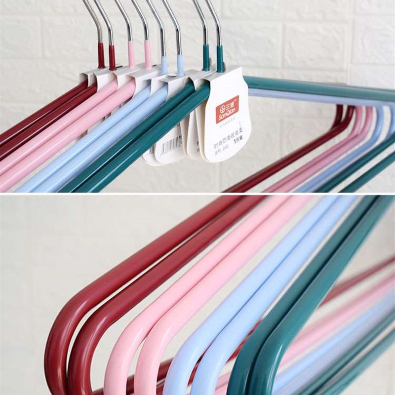 大衣架晒被子床单被套大号加长加粗宿舍家用防滑不锈钢浴巾晾衣架