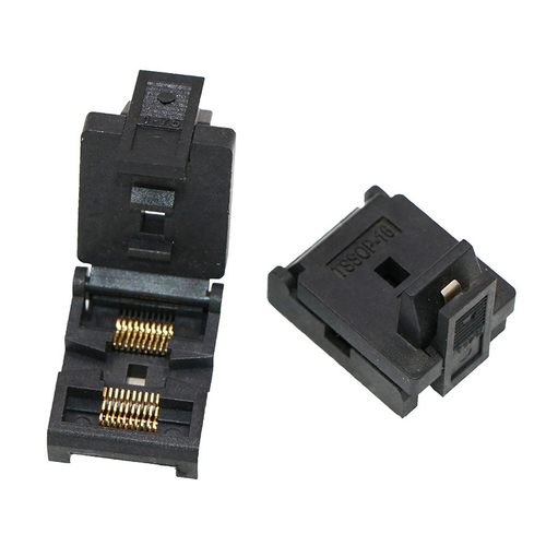 TSSOP16烧录座老化座 测试夹具 翻盖弹片老化夹具读写socket 0.65
