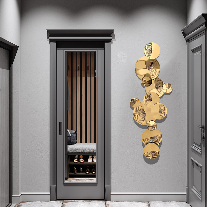 轻奢简约金属壁饰欧式家居客厅沙发背景墙面装饰挂件现代玄关墙饰