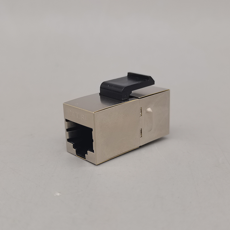 CAT6A超六类屏蔽直通千兆网线直通模块网络信息RJ45双通对接头