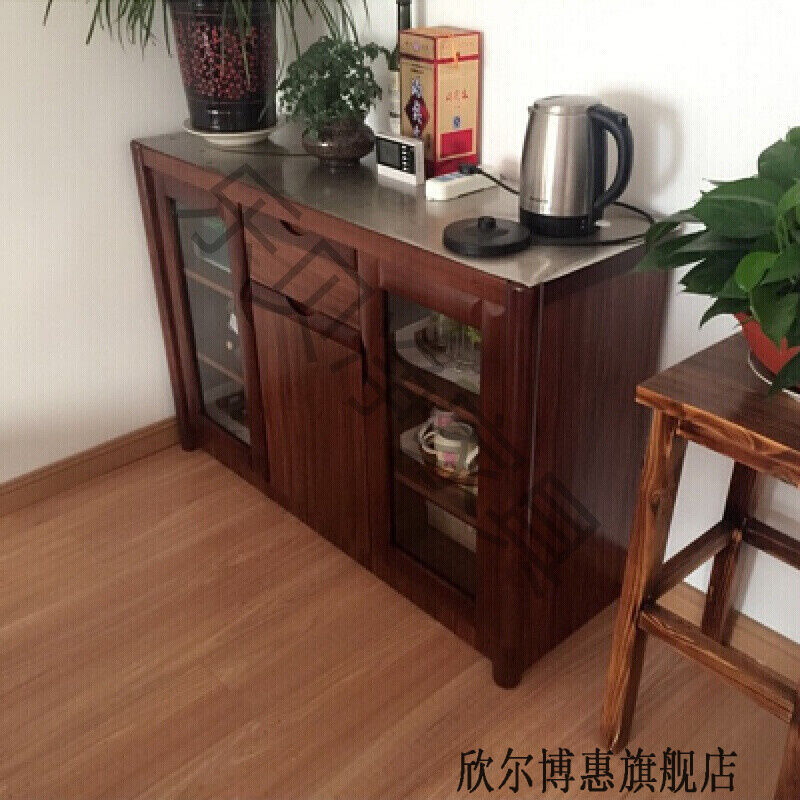 餐边柜实木储物柜茶柜酒柜简约现代中式客厅厨房备餐柜餐厅茶水柜