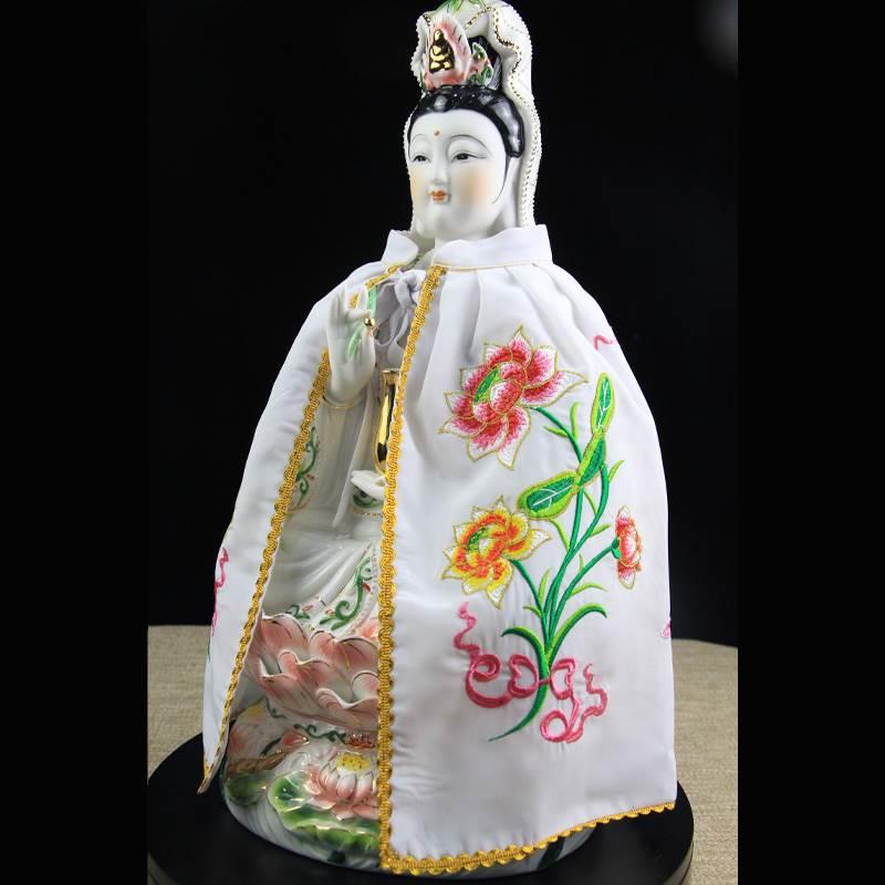 l观音披披风像佛衣神像斗篷佛袍披龙袍肩刺佛绣家用供袍奉易慧工