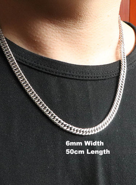 New Fashion Stainless Steel Men Necklace Cuban Link Chain Si