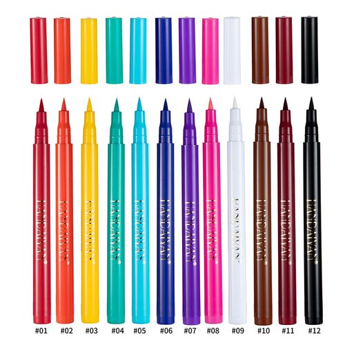 好货HANDAIYAN  6/12/20 Colors Matte Liquid Rainbow Eyeliner