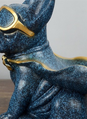 Home Superman dog resin animal decoration wine cabinet livin